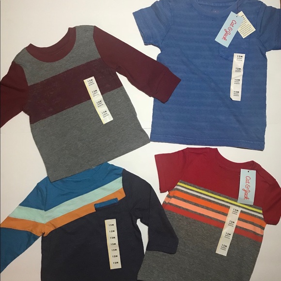 Cat /& Jack White//Black//Red 3 pack Small 6//7 NWT Boys/' Short Sleeve T-Shirt